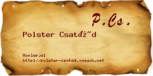 Polster Csatád névjegykártya